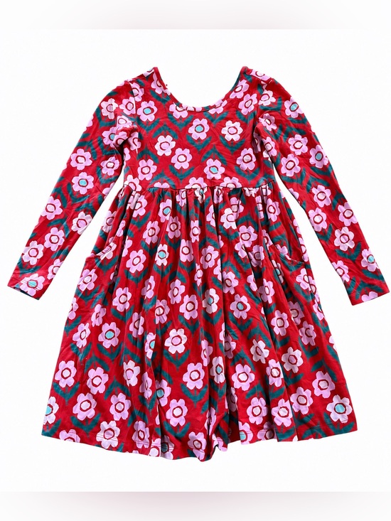 Hanna Andersson Other - Hanna Andersson Red Floral Long-Sleeve Dress